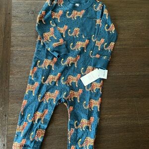 NWT Tea Collection One Piece with Leopard Print